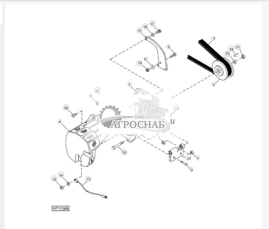 Alternator, Sheave And Belt (185 AMP) 